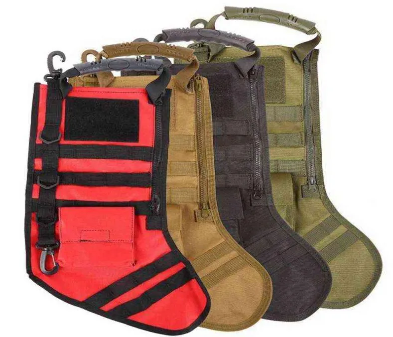 Taktische Molle-Weihnachtssocken-Taschen aus praktischen Aufbewahrungstaschen, Militärkampf-Jagd-Weihnachtssocken-Geschenktüten Y12221352817