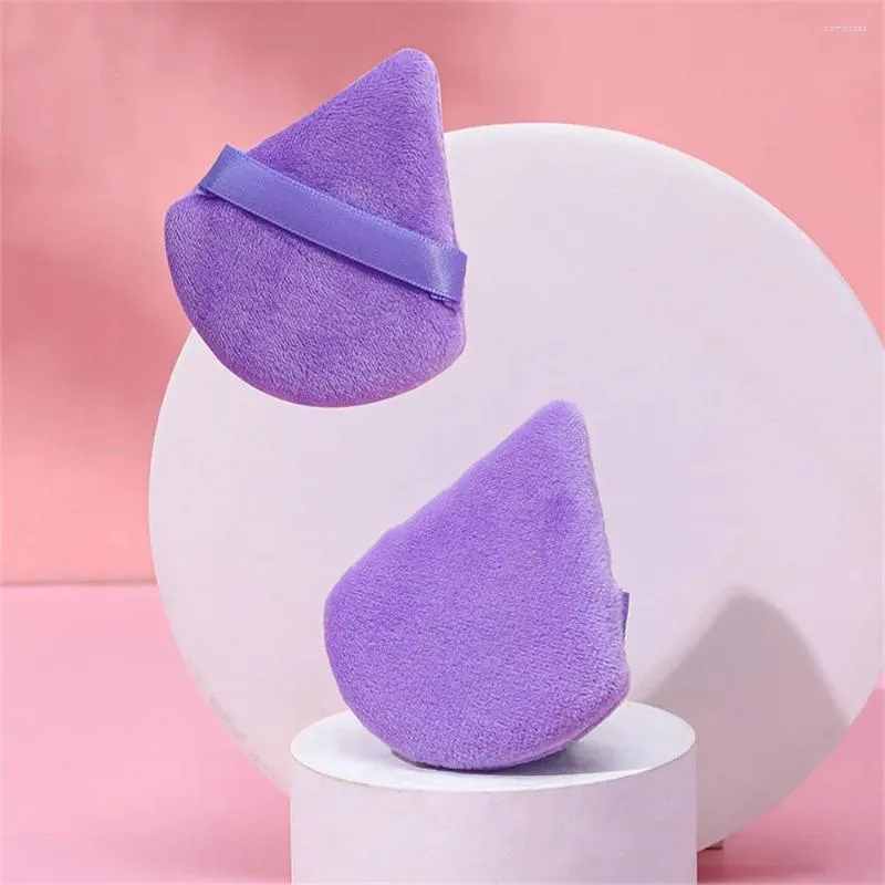 Makeup Sponges 1pc Velvet Triangle Shaped Powder Puff Wet Dry Used Washable Soft Sponge Tool For Foundation Blusher