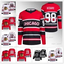 Black Hawks 98 Connor Bedard Reverse Retro hockey Taylor Hall 19 Jonathan Toews Tyler Johnson Nick Foligno Patrick Kane Seth Jones Bobby Hul