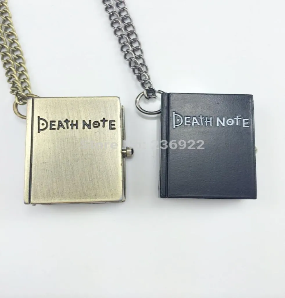 10pc Fashion Movie Charm Death Note Note Pocket Watch Necklace for Men and Womenoriginal Factory Supply5220565