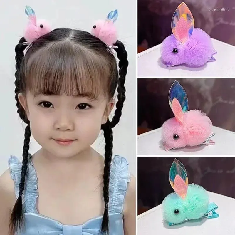 Hair Accessories Children's Cute Snowy Yarn Clip Princess Girl Baby Pet Top Small Fresh Headwear Festival Gifts Fashion Trends