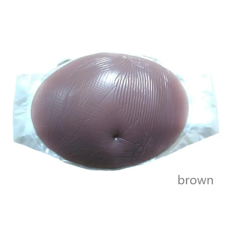 Form Free shipping silicone fake belly false pregnant artificial tummy soft comfortable 2000g4600g/pc brown color for unisex