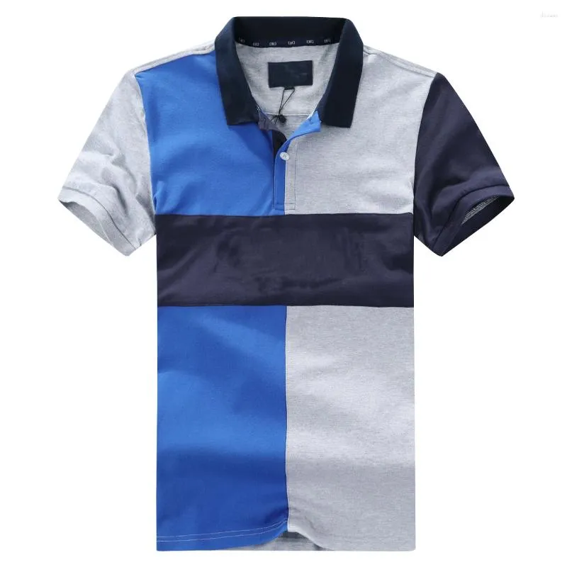 Herrpolos ep logotyp trevlig polo skjorta kort ärm sommar avslappnad mode affär france stil stor storlek fransk homme blå röd