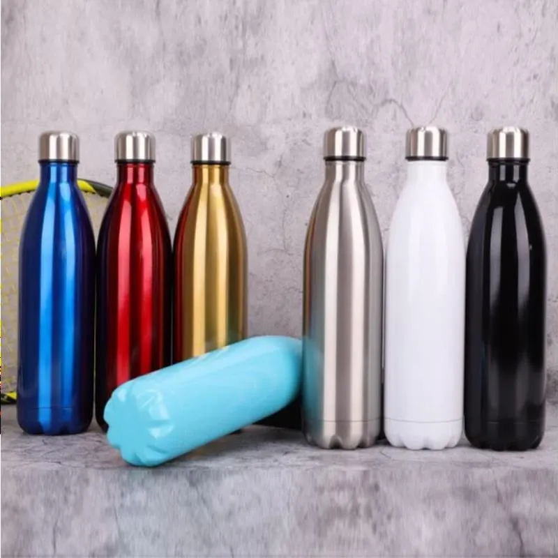Outdoor Sports Bottles Cycling Camping Bicycle Bottle Mug 500ML Stainless Steel water Bottle Style school kids gift Ihnsu