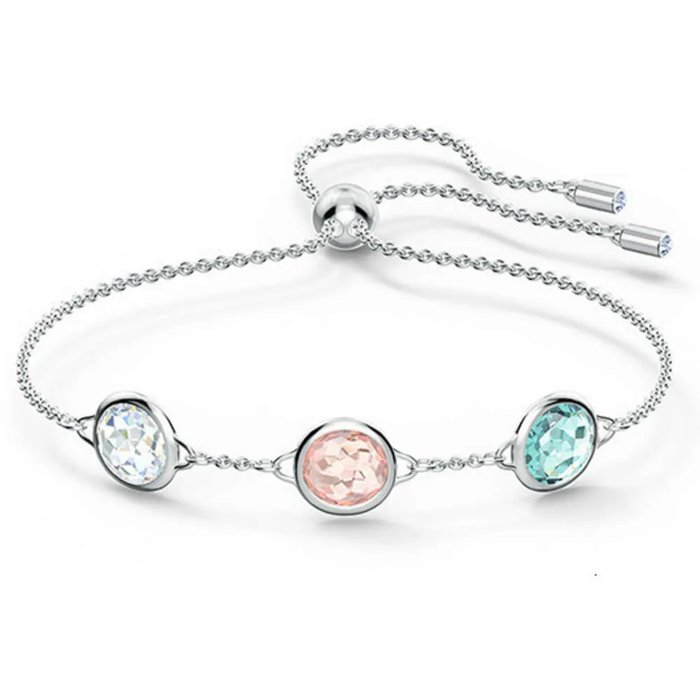 Swarovskis Bracelet Designer Women Original Quality Charm Bracelets Earrings Candy Color Bracelet Simple And Elegant Female Ring Gift