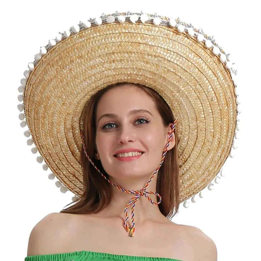 Chapeaux chapeaux de fête arrivée chapeau de paille mexicain carnaval fou nuit Halloween déguisement 230530