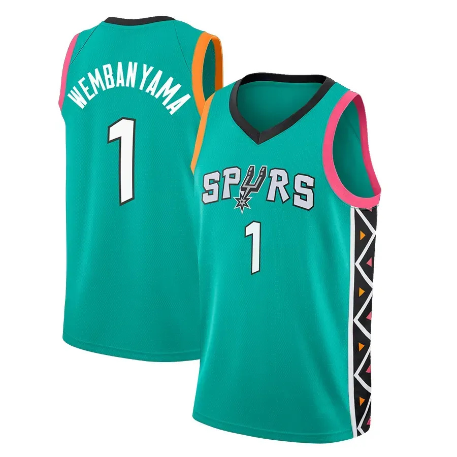 New Basketball Jersey San Antonio''spurs '' Man Youth Kids 1 Victor Wembanyama