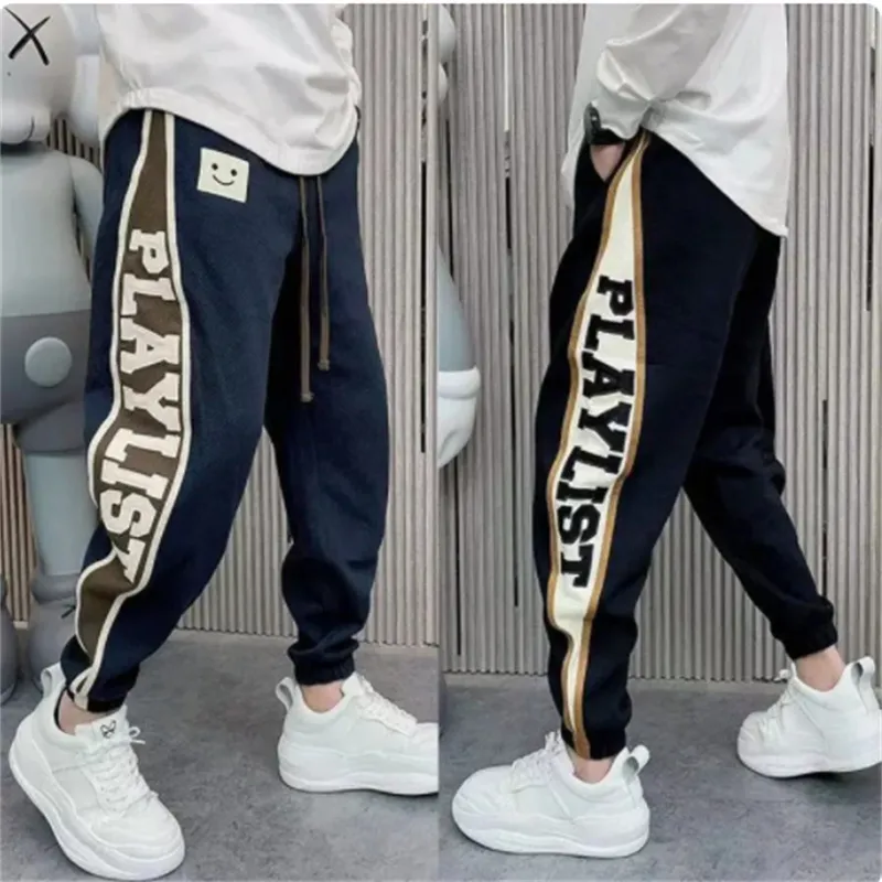 فضفاضة jogger sweatpants رسالة طباعة أزياء الهيب هوب الشارع الشارع سراويل سراويل جديدة