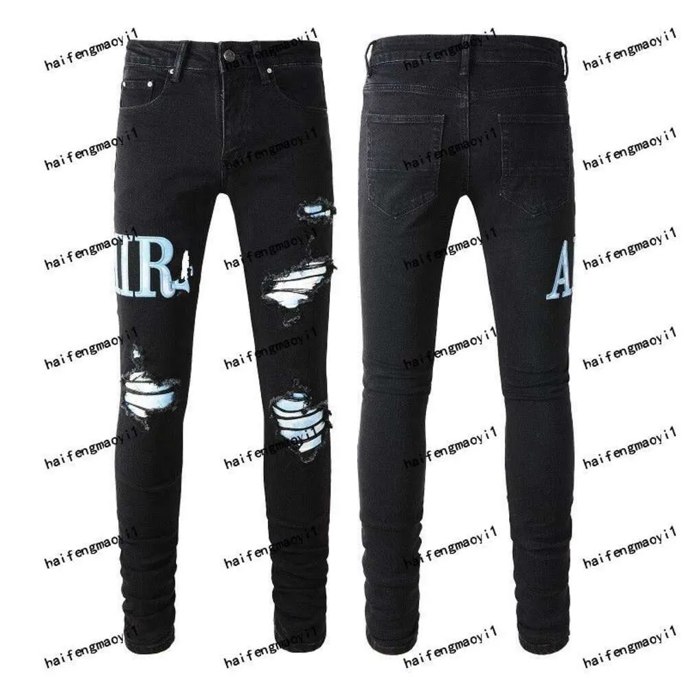 XY13 2023 Nouveaux arrivées Amirs Mens Am2 Luxury Designer Denim Purple Am2 Jeans trous Am pantalon Amiris Jean Coolguy Biker Pantal