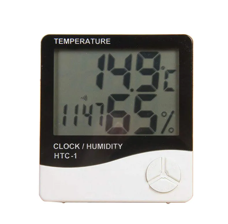 داخلي عالي الدقة HTC-1 درجة الحرارة الإلكترونية والرطوبة عداد الرطوبة