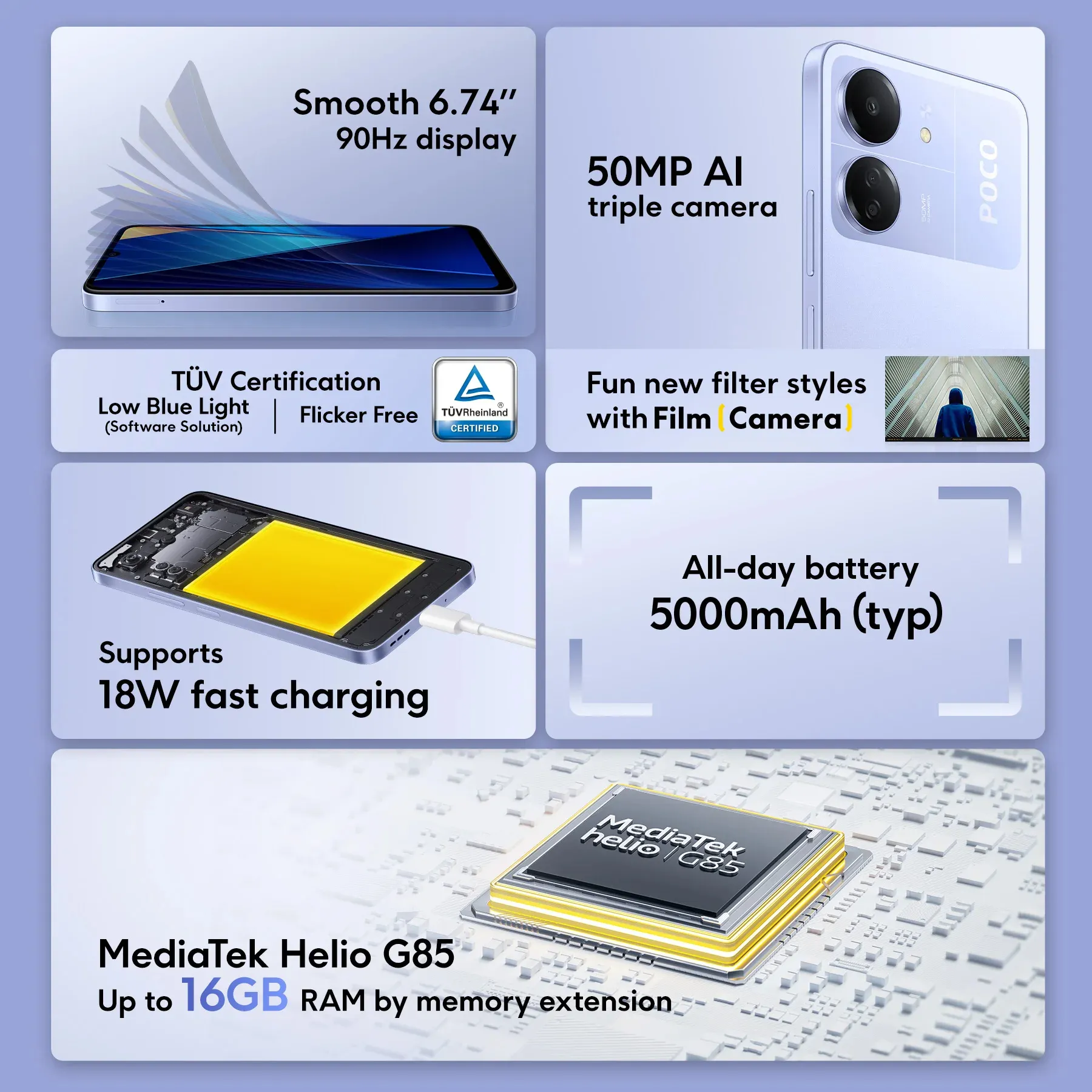Xiaomi POCO C65 Global Version 6GB 128GB/8GB 256GB... From 109,05 