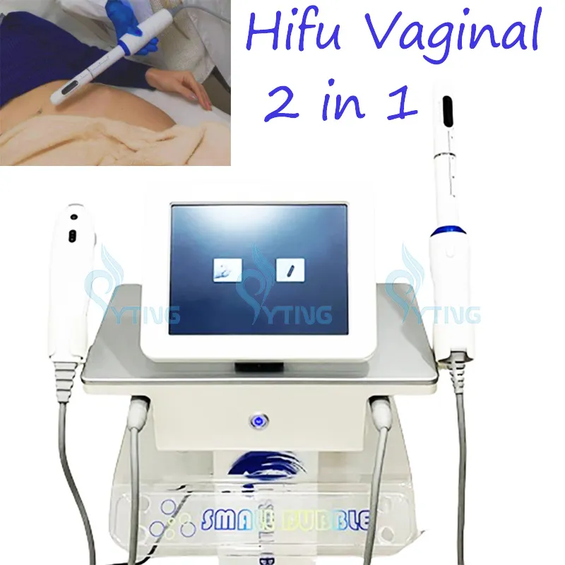 Новый HIFU Beauty Machine 2 в 1 Подтяжка лица HIFU Подтяжка влагалища Антивозрастной уход за кожей Высокоинтенсивный сфокусированный ультразвук Ультразвуковое устройство для похудения