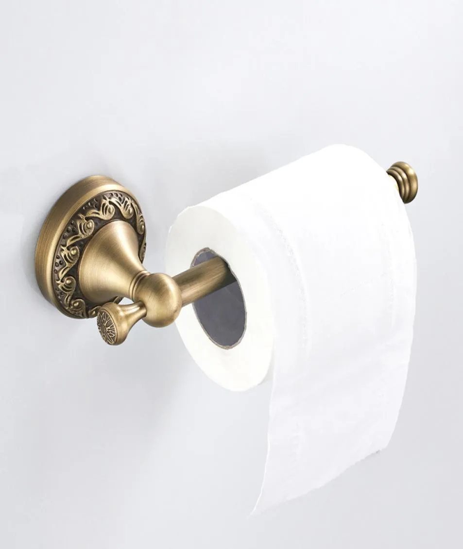 Antieke rolpapierhouder European Brass Toiletpapierhouder Dikke retro waterdichte badkamer wand gemonteerd tissue houder3087310