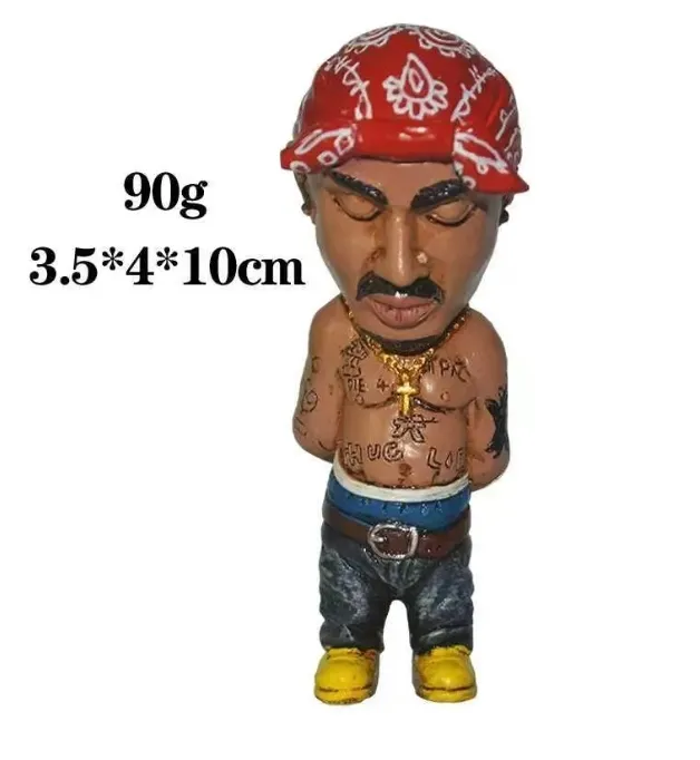 Objets décoratifs figurines mini ornements en résine hip hop drôle de rappel bro figurine set pour décoration intérieure décorations extérieures intérieures fête