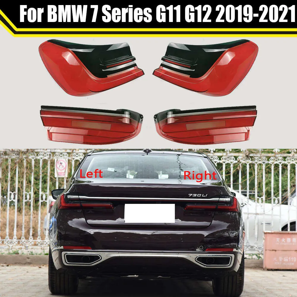 För 7 Series G11 G12 2019 2020 2021 CAR TAILLight Brome Lights Byt ut Auto Bakskal Cover Mask Lampshade