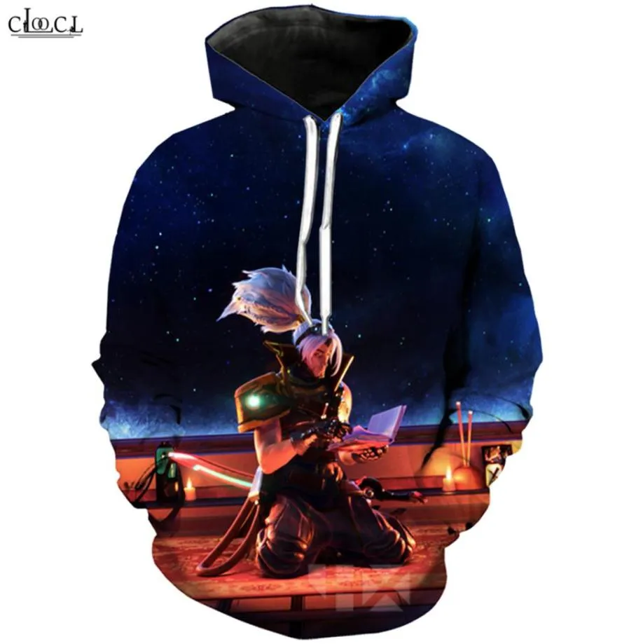 Moda Oyunu Ligi Legends Hoodie Erkek Kadınlar 3D Baskı Kahraman Skin Kaisa Odyssey Yasuo Kapşonlu Ceket Sıradan Pullavers4629587