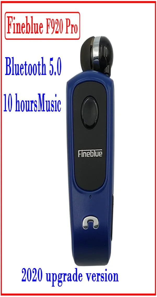 FineBlue F920 Pro BT50 Mini Wireless infällbart bärbara Bluetooth -headset Calls påminns Vibration Sport Running Earphone8205938