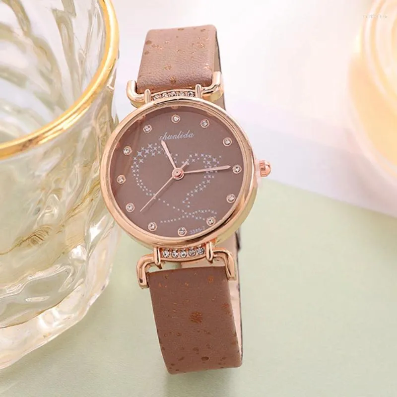 Relógios de pulso relógio de estilo casual para mulheres ins moda pequeno mercado simples elegante estudante quartzo relojes para mujer montre