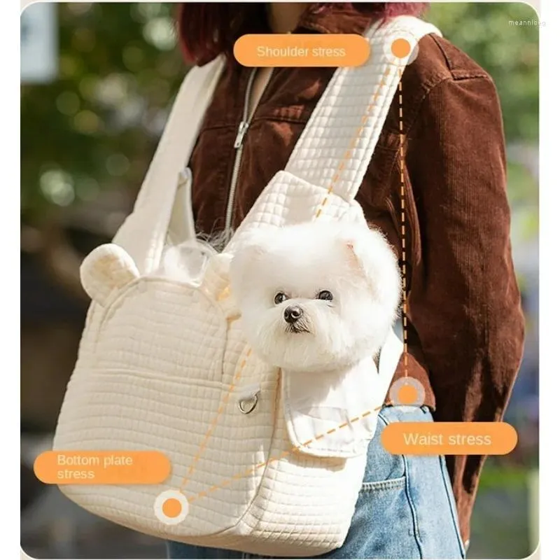 Carrier per cani Croce minimalista sul petto zaino per uso esterno portatile e spazioso con una forte sacca per gatti per compagni di interattività
