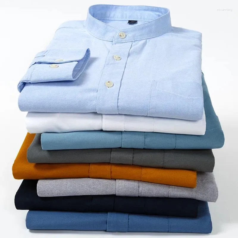 Chemises décontractées pour hommes Chemise à carreaux pour homme à manches longues de haute qualité pur coton doux confort slim fit poche homme robe S-4XL