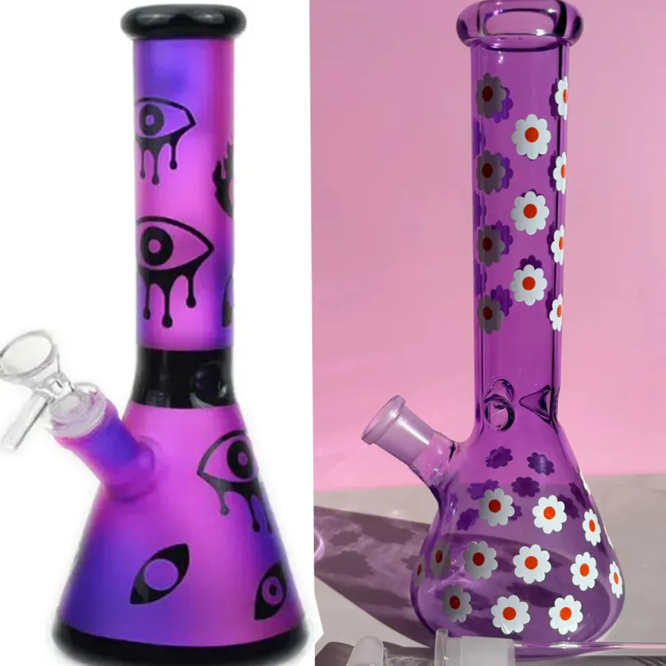 Becher di vetro spesso Bong Narghilè Fumatori Pipa ad acqua Dab Rig Downstem Perc Raccoglitore di ghiaccio Gorgogliatore con ciotola da 14 mm