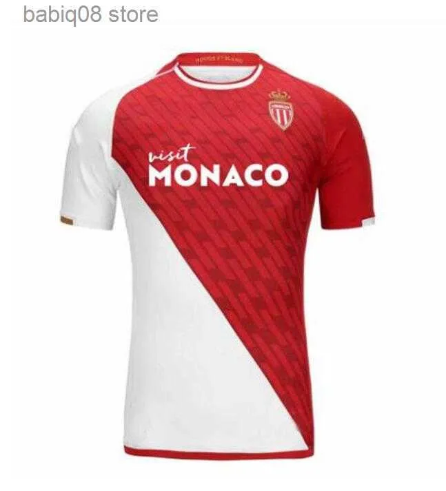 Fans toppar tees 23 24 Maillot som Monaco Soccer Jerseys Kids Kit Training Football Shirt Player Version 2023 2024 Hem Away Sursetement de Foot Boadu Ben Yedder Minamino