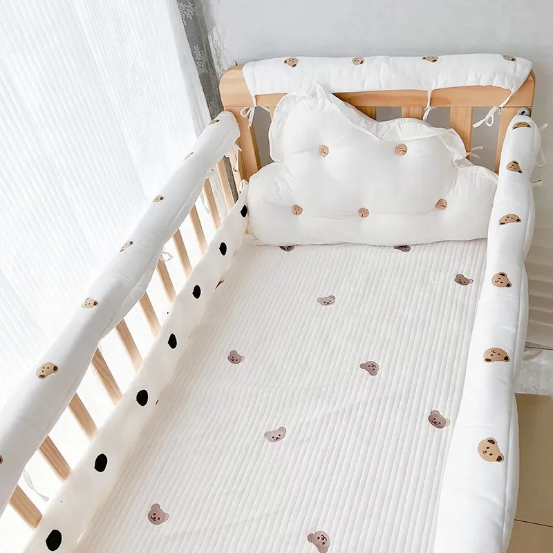 2sts Infrit Crib Protection Wrap Edge Baby Anti-Bite Solid Color Bed Staket Guardrail Born Rail Cover Care Safety 231221