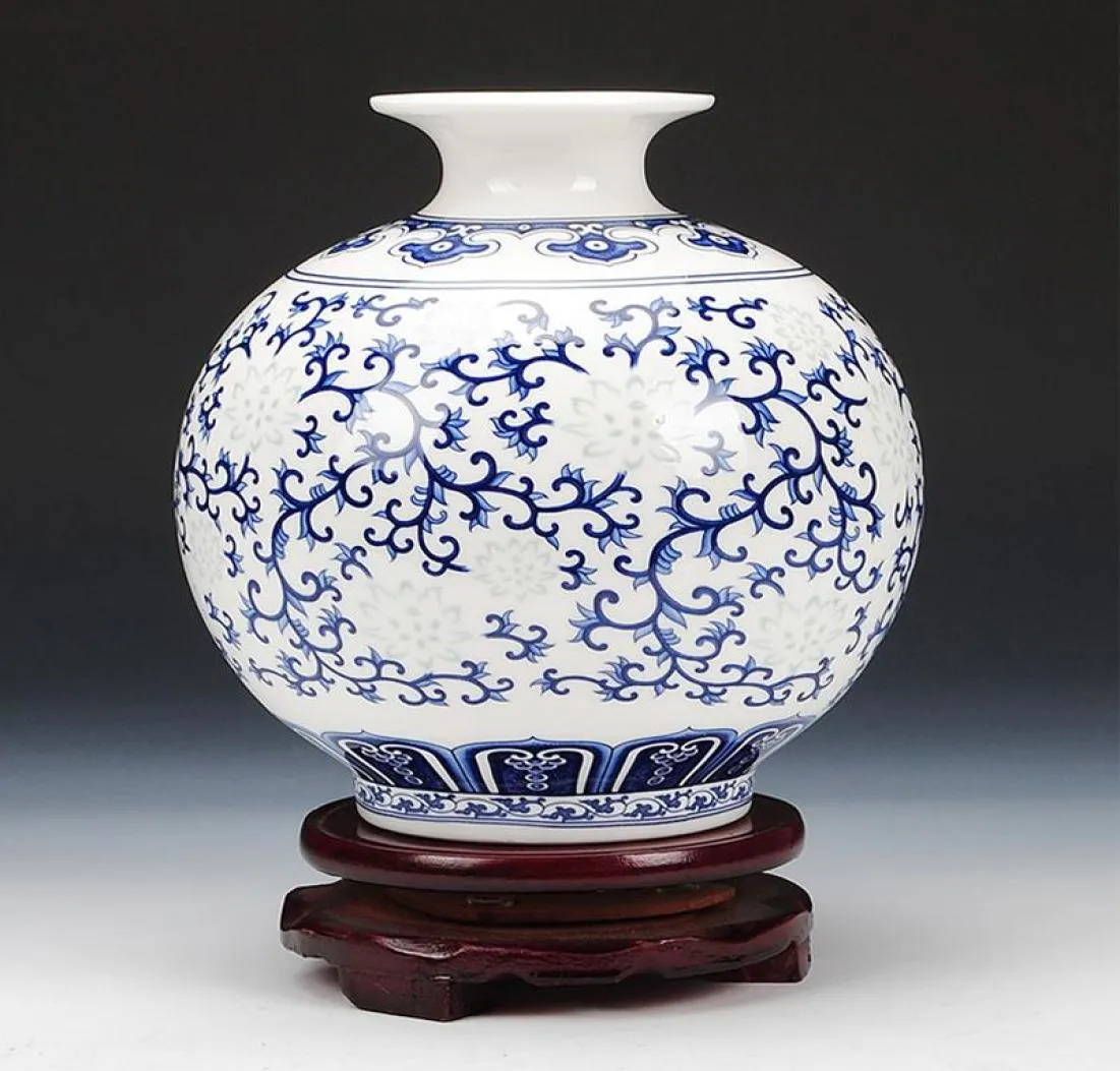 Vazen Jingdezhen rijstpattern porselein granaatappel vaas antieke blueandwhite bot china gedecoreerd keramisch9210293