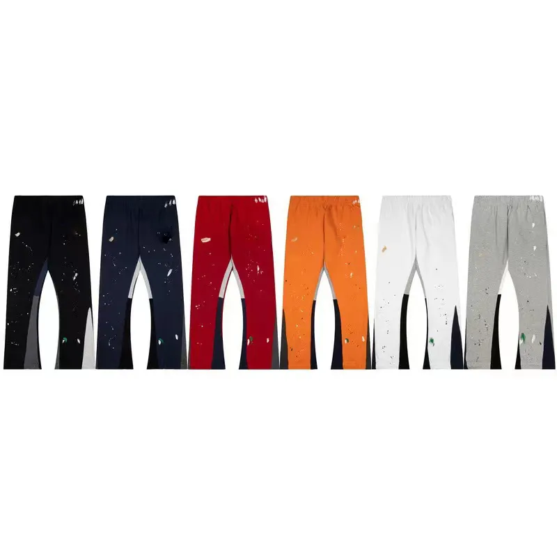 Pantalones de moda Carta Impreso Pantalón deportivo High Street Algodón Negro Blanco Naranja Pantalones de chándal Pantalones Casual para hombre Pantalón de cintura elástica Ropa famosa suelta