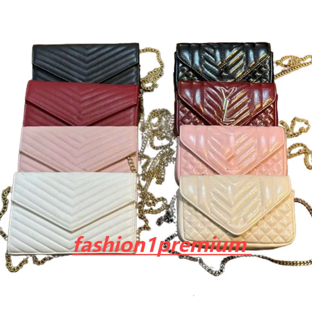 Designer Bag Cross Body Cassandre Matelasse High Quality Chain Plånbok Kvinnor Handväska Purse axelväskor Koppling Messenger Fashionable Envelope Caviar Tote