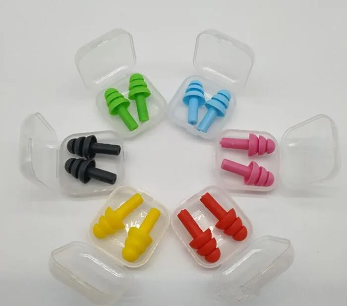 Silicone Earplugs Swimmers Soft and Flexible Ear Plugs for travelling & sleeping reduce noise Ear plug DHL Free