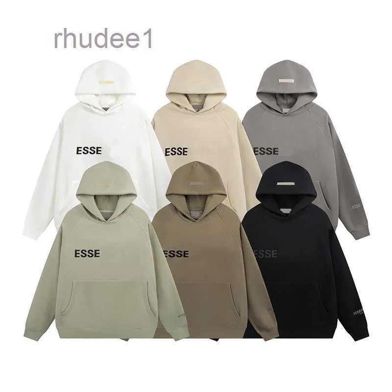 ESS HOODY MENS Dames Casual Sports Cool Hoodies 2023 Gedrukte Oversized Hoodie Fashion Hip Hop Street Sweater Reflecterende letter Orxx