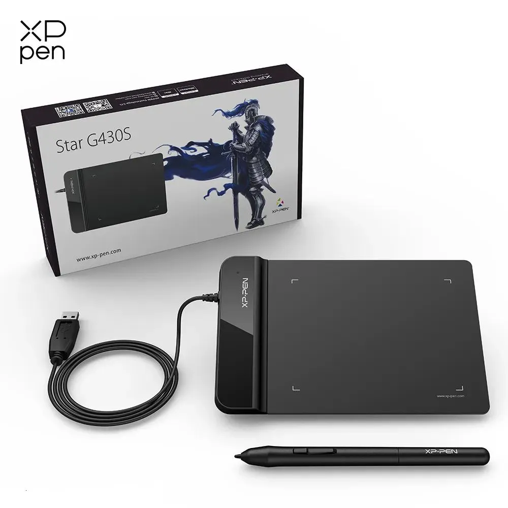 펜 그래픽 태블릿 펜스 XPPEN 스타 G430S 아트 디자인 비즈니스 서명을위한 태블릿 배터리 프리 스타일러스 8192 레벨 230808