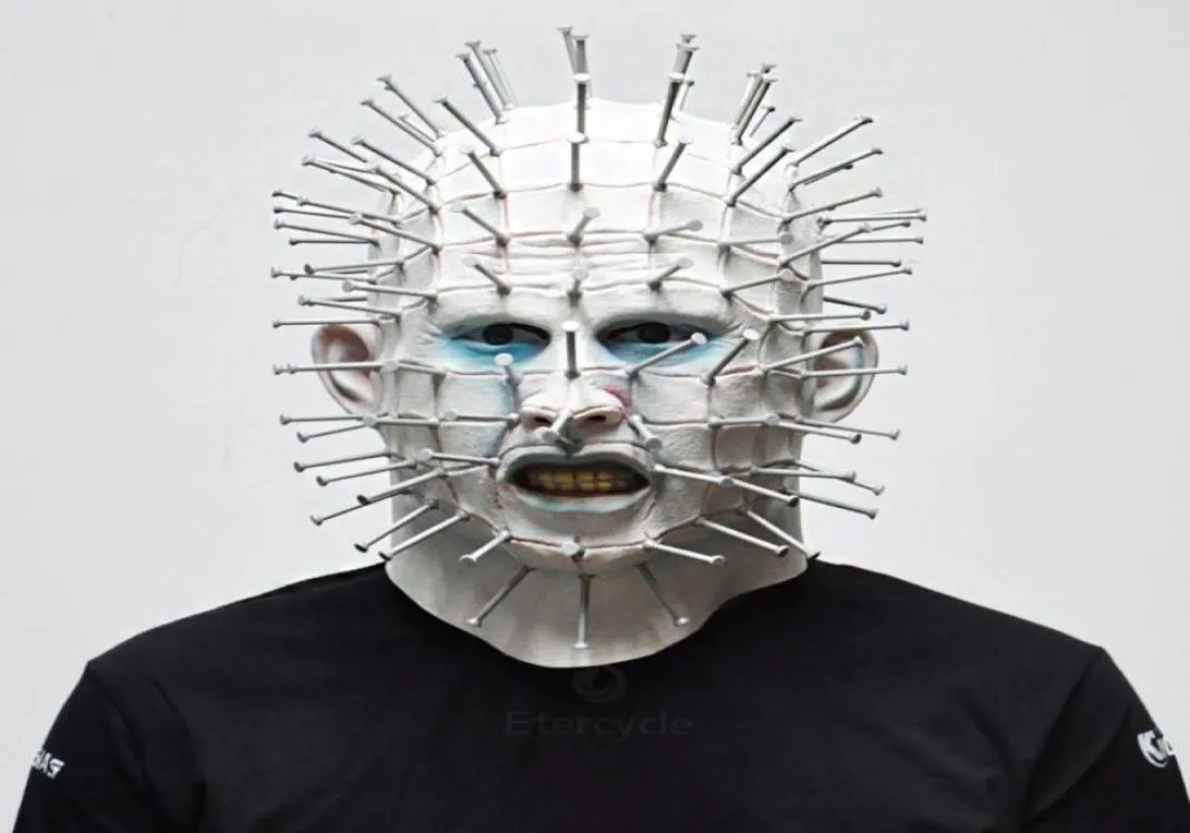 Nouveau Halloween effrayant Pinhead Zombie Masks Hellraiser Movie Cosplay Latex Adult Party Masques pour Halloween8465558