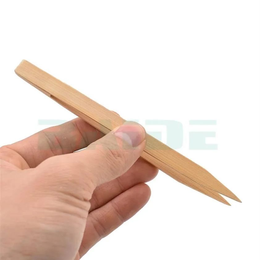 15cm Antistatic promotion Pointy Tip Bamboo Straight Tweezer Tea Tong Handy Tool2642