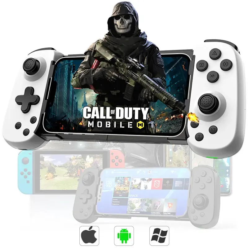 Gamepad Bluetooth Android Joystick para celular D6 Controle para jogos de celular Stretchable Video Game Controller 231220