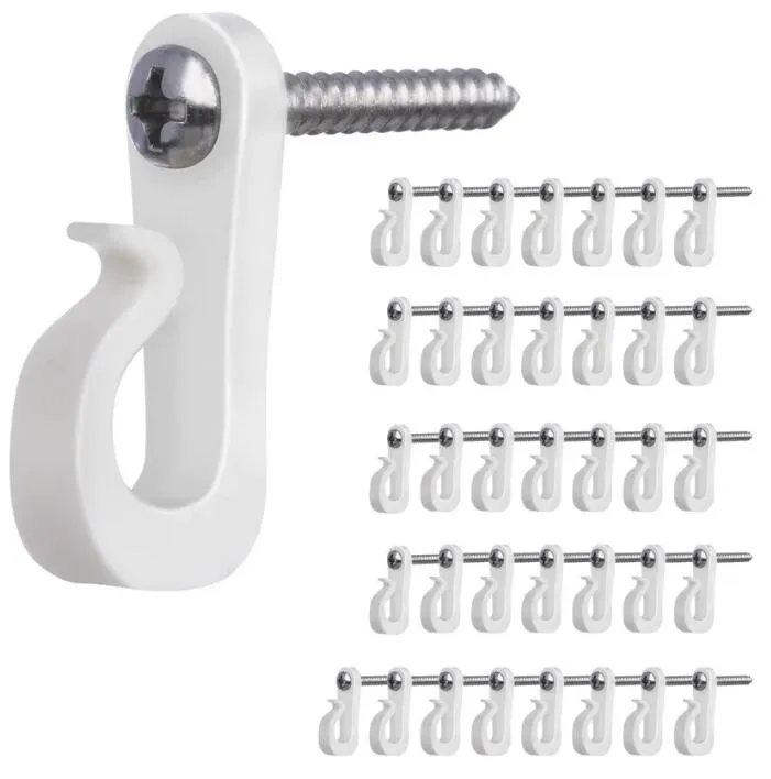 HOTUT Ganci a Vite Q-Hanger, 20 Pcs Ganci da Soffitto a Vite in Metallo, Ganci per Luce Esterna Interni, Ganci Avvitabili per Interni Esterni Appendere Piante in Vaso, Decorazioni Natalizie, Lanterne