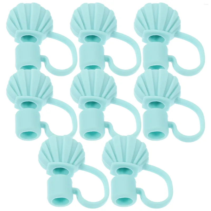 Gobelets jetables pailles Magiclulu Silicone pointes de paille couverture 8 pièces bouchons de pêche drôle en forme de Fruit Toppers poussière réutilisable