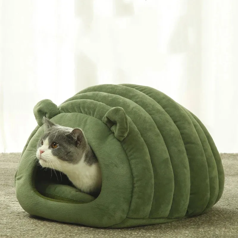 Arrivée Cat Nest -Marming House Pet Pipy Nest Nest Automne et Winter Cat Bed Semi -Closed Pet Nest 231221
