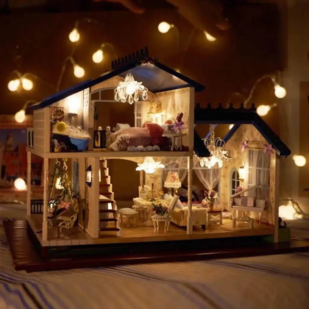 Kit miniature de maison de poupée DIY - Échelle 1:24 - Avec meubles - Lumières LED en bois - Puzzle mains - Artisanat pour adultes, enfants, adolescents, cadeau d'anniversaire (magasin de tailleur Kit miniature de maison de poupée DIY - Échelle 1:24 - Avec meubles - Lumières LED en bois - Puzzle mains - Artisanat pour adultes, enfants, adolescents, cadeau d'anniversaire (magasin de tailleur