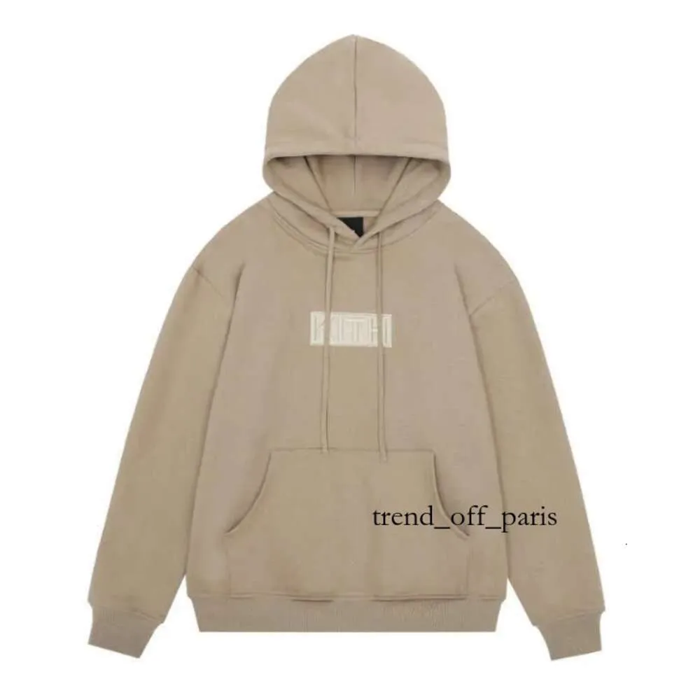 2023 Small and Trendy Brand Kith Box Designer Sweat à capuche Broidered Sweat à sweat à sweat occasionnel lâche pour les couples surdimensionnés surdimensionnés 158 899