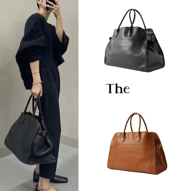 Large Capacity Tote Handbag Carry Out Bag Women Designer Bags Cowhide Genuine Leather Internal Letters Top Quality Luxury Clutch The Ma 15