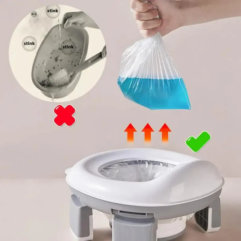 Baby Pot Portable Potty Training Toilet Seat For Toddler Kids Foldable Training Toilet For Travel For Outdoor Travel 231221