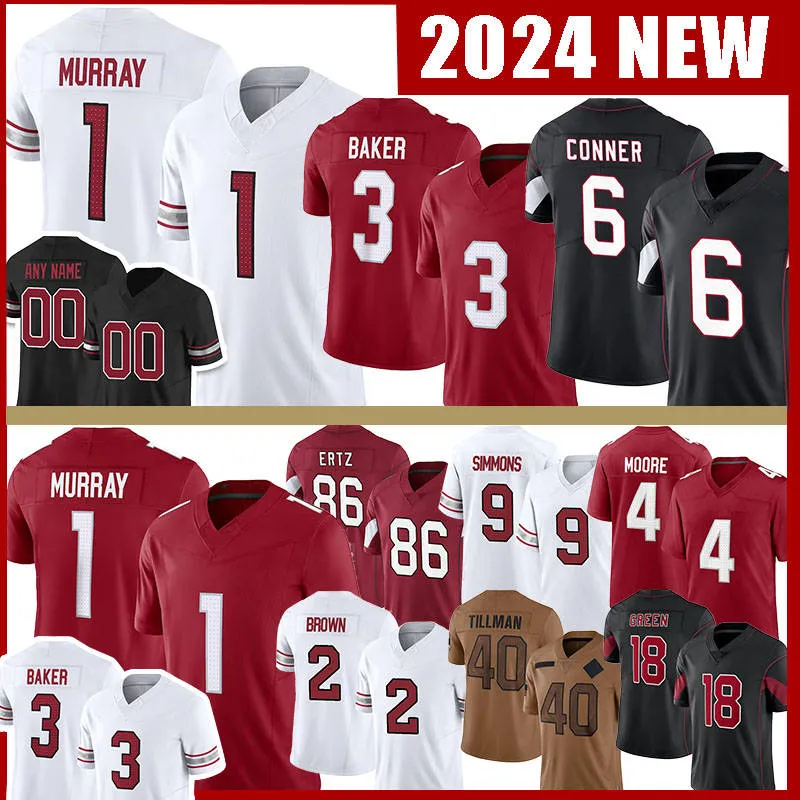 1 Kyler Murray 3 Budda Baker Football Jerseys Pat Tillman Larry Fitzgerald Isaiah Simmons James Conner Paris Johnson Jr.