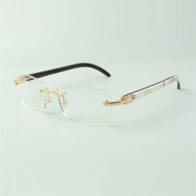 إطارات نظارات بروفس 3524012 مع عصي قرون بافالو هجينة طبيعية وعدسات 56 مم 263 م