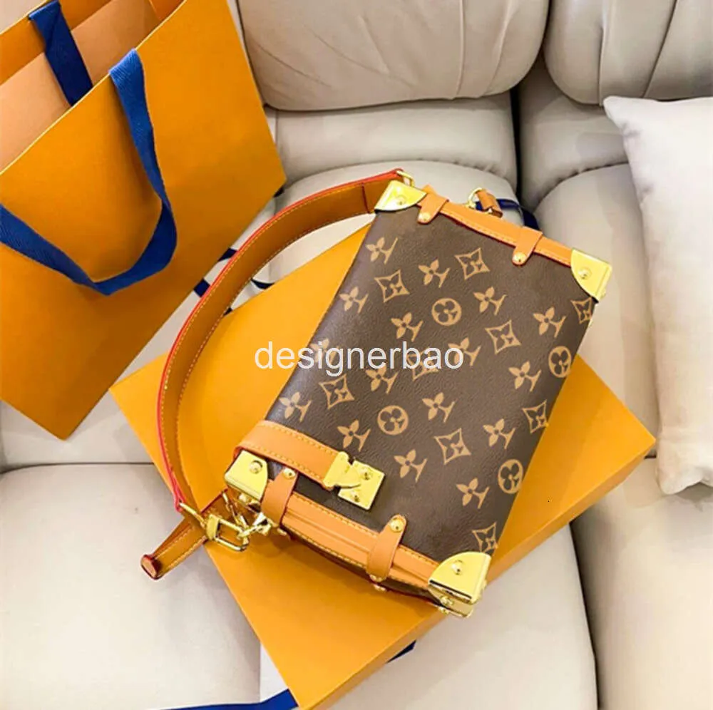 2024 Louvis Side Trunk Sac à bandoulière de luxe Designer Mode Véritable Cuir Femmes Hommes Sacs à main Portefeuilles Fourre-tout Embrayage Sac à main Crossbody Voyage S-Lock Sacs