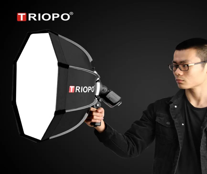 Triopo 65cm Godox V860II AD200 용 yongnuo YN560 IV TR988 Speedlite Soft Box5052313 용 Triopo 65cm 휴대용 플래시 실외 옥타곤 우산 소프트 박스