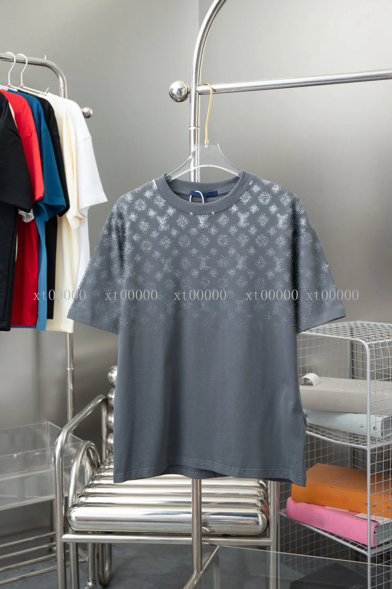 23SS Tasarımcı Mektup Baskı Tişörtleri Tee Sweatshirt Moda Yüksek Sokak Kısa Kollu Yaz Günlük Tişört Nefes Alabilir Erkekler Kadın Mürettebat Boyun Tees Elbiseleri Wo 12-117