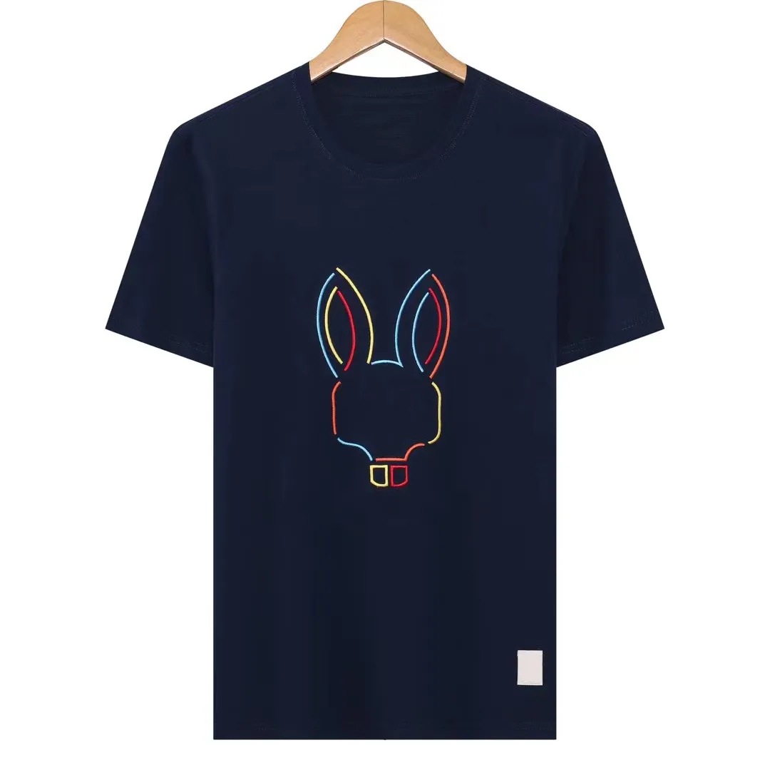 Psyco Bunny T Shirt Mens damskie szkielet królik 2024 Nowy projekt multi stylowy menu designer mody tshirt para krótkiego rękawu Siz