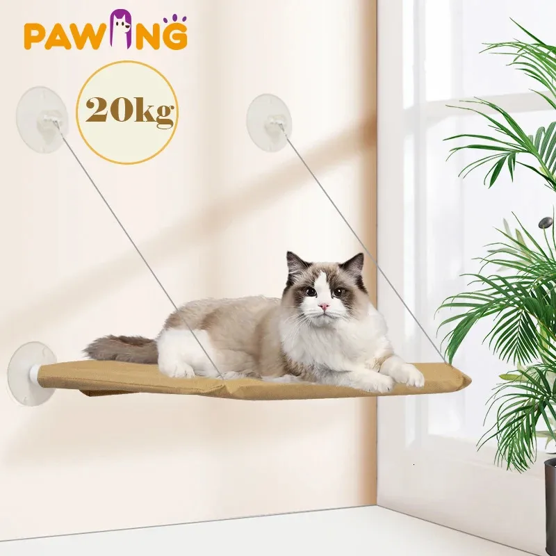 Cute Pet Hanging Beds Bearing 20kg Cat Sunny Window Seat Mount Pet Cat Hammock Comfortable Cat Pet Bed Shelf Seat Beds 231221